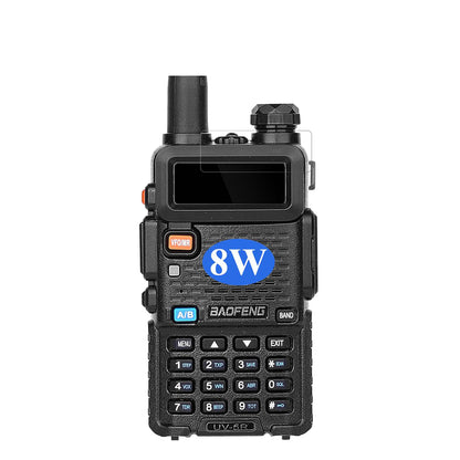 BAOFENGBF UV-5R mit aufgebrachter dipos Displayschutzfolie, glasklare Darstellung ohne Einschränkungen