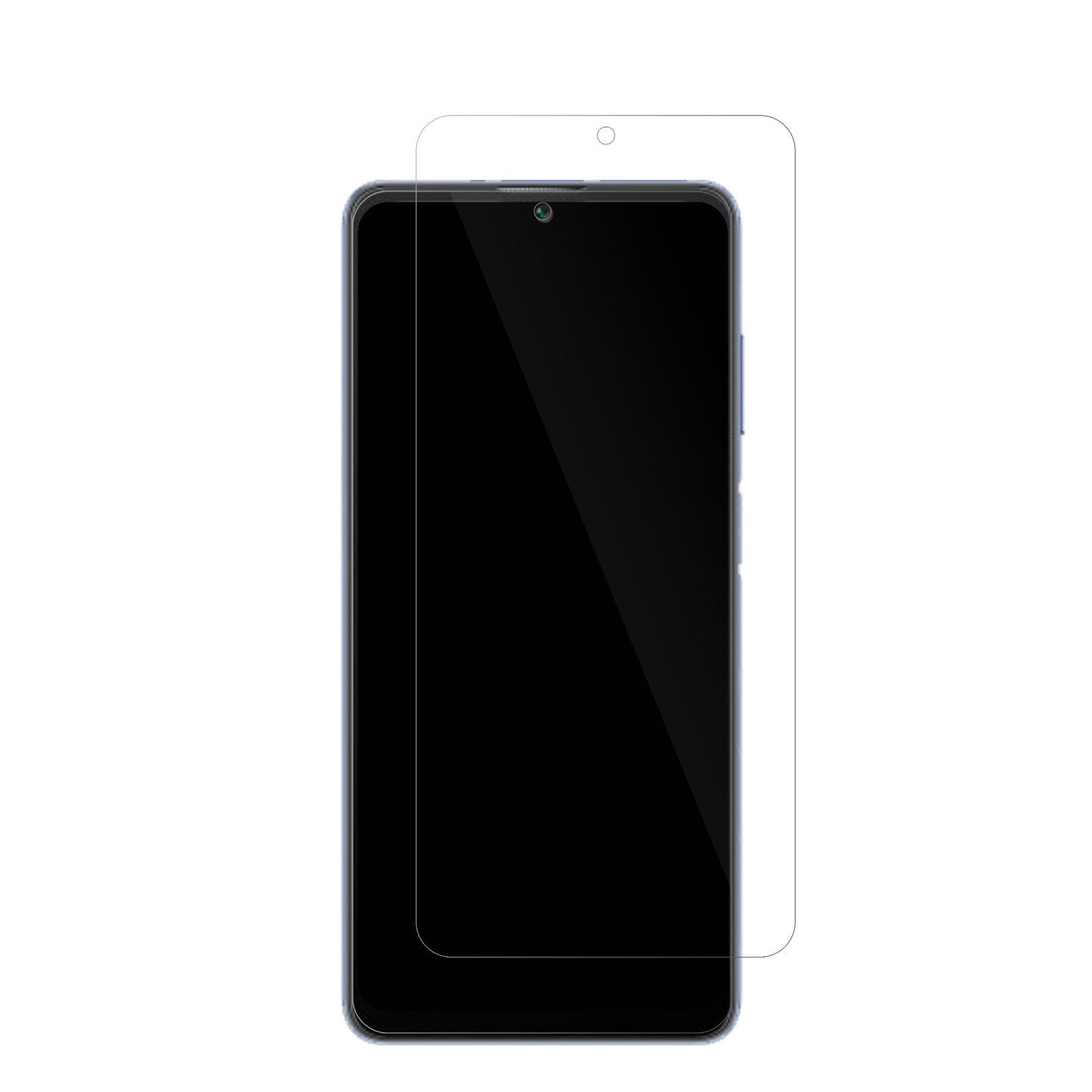 BlackviewA53 Pro mit aufgebrachter dipos Displayschutzfolie, glasklare Darstellung ohne Einschränkungen