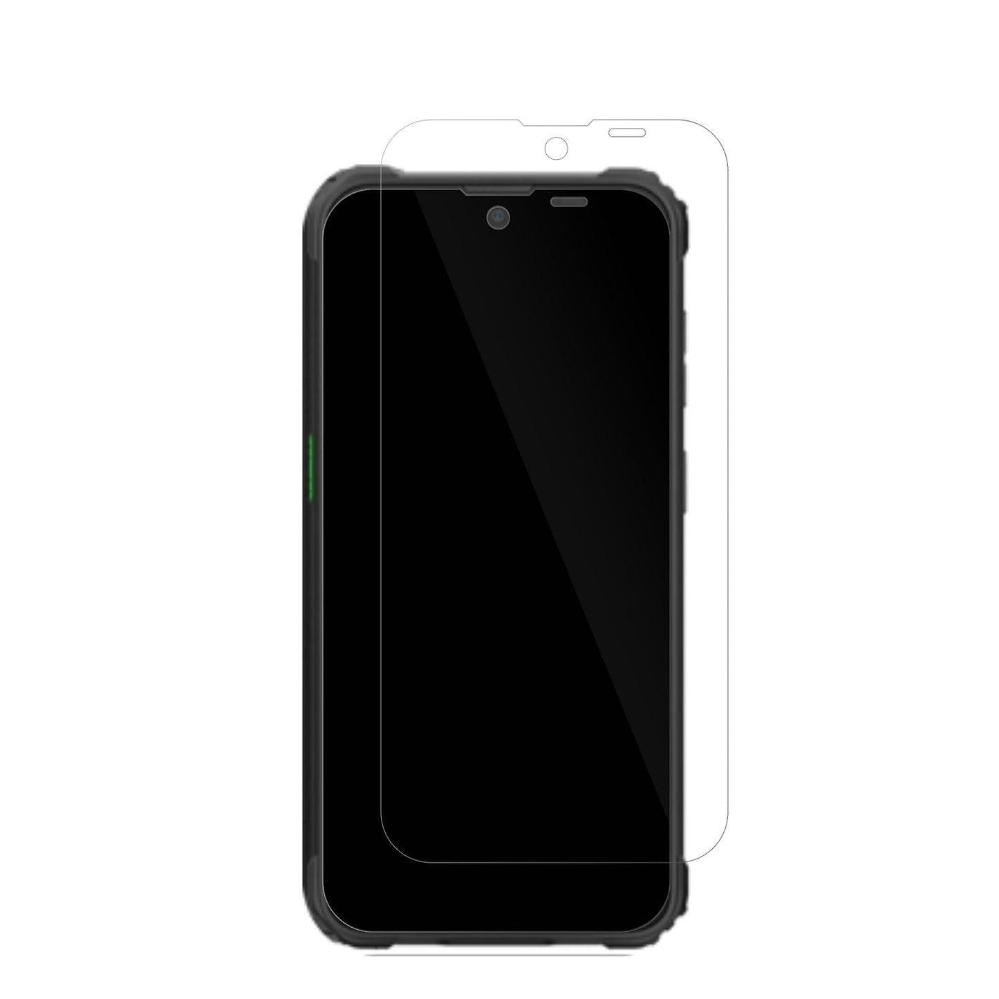 BlackviewBV5300 Plus mit aufgebrachter dipos Displayschutzfolie, glasklare Darstellung ohne Einschränkungen