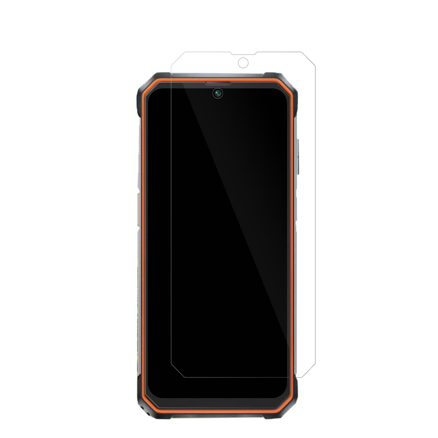 BlackviewBV6200 mit aufgebrachter dipos Displayschutzfolie, glasklare Darstellung ohne Einschränkungen
