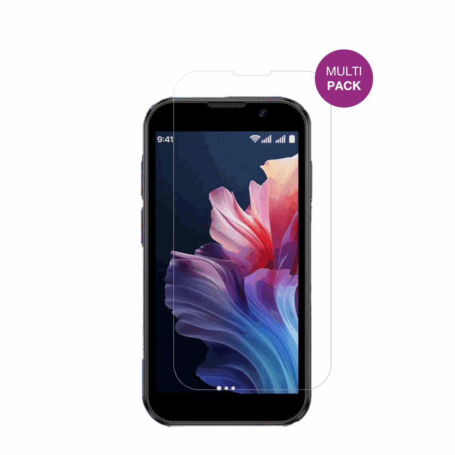 BLKE S18 Pro Mini Smartphone mit aufgebrachter dipos Displayschutzfolie, glasklare Darstellung ohne Einschränkungen
