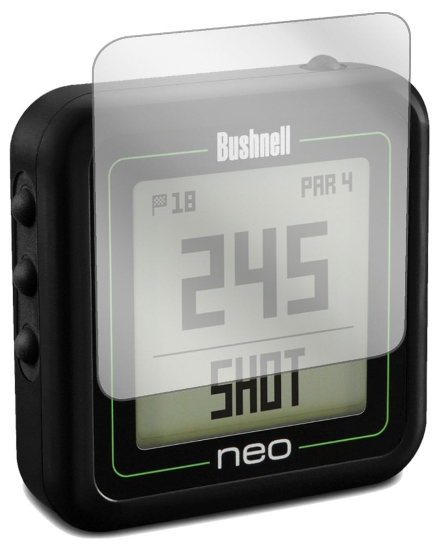 BushnellNeo Ghost mit aufgebrachter dipos Displayschutzfolie, glasklare Darstellung ohne Einschränkungen