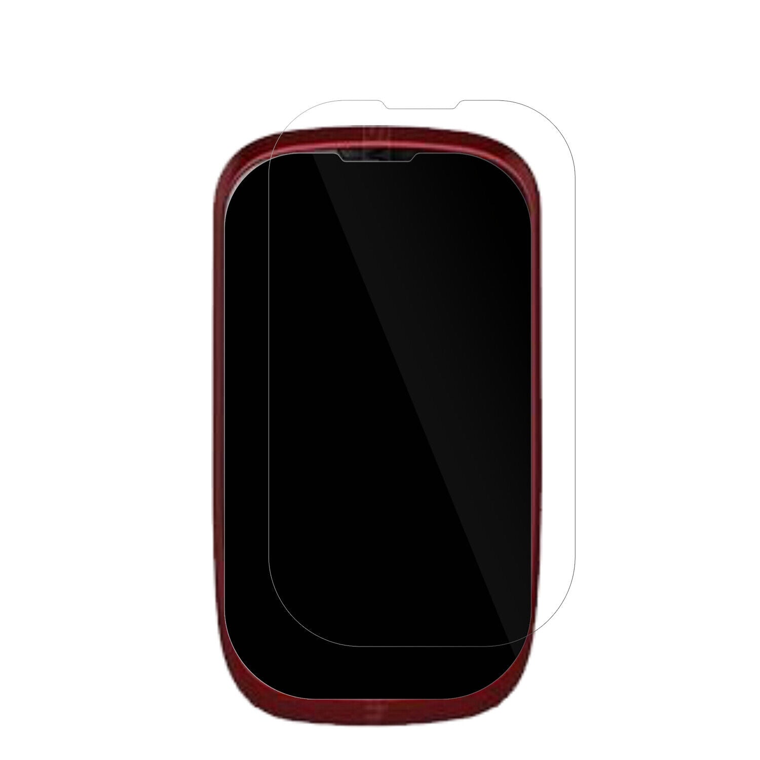 Coolpad8020 mit aufgebrachter dipos Displayschutzfolie, glasklare Darstellung ohne Einschränkungen