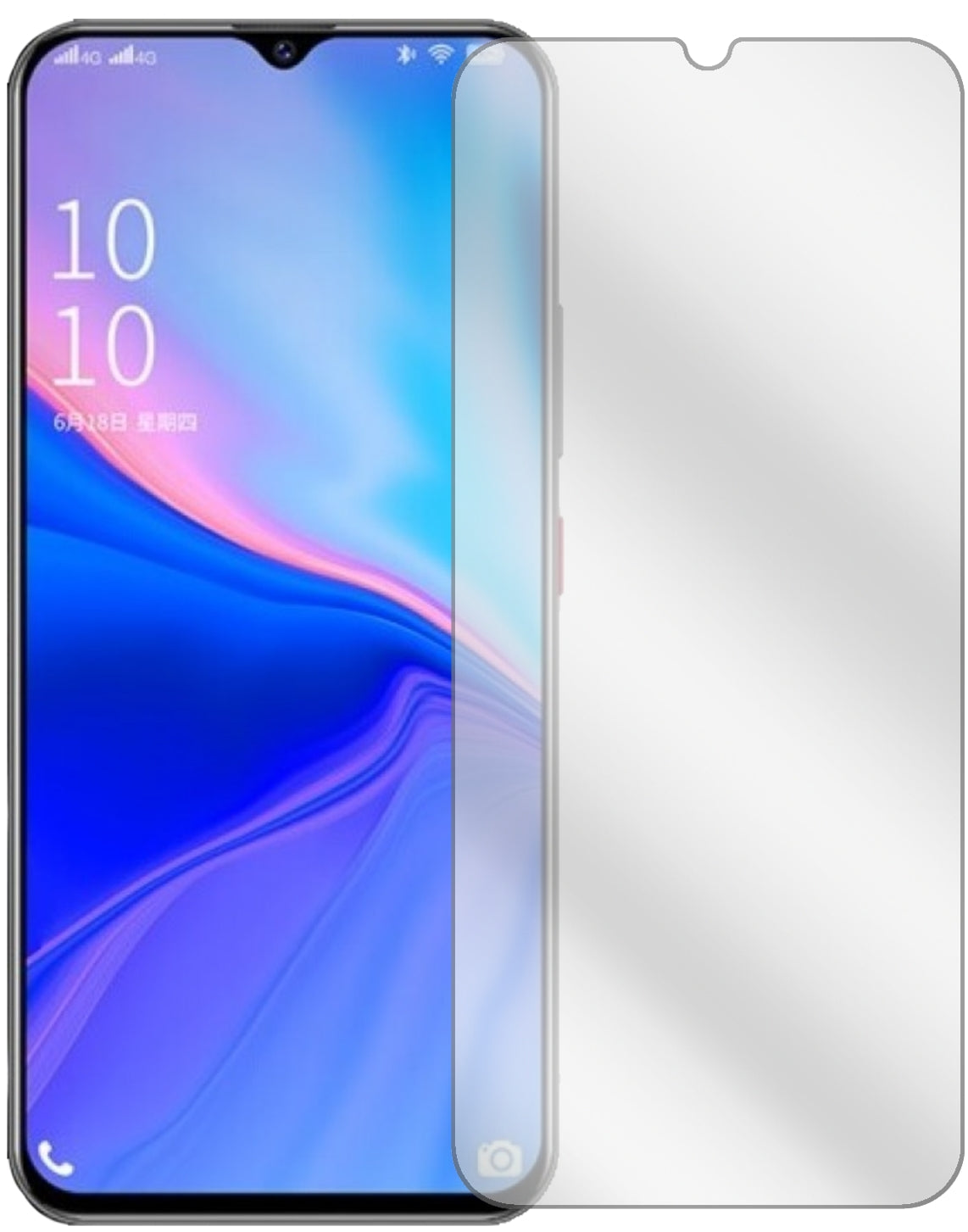CoolpadCOOL10 mit aufgebrachter dipos Displayschutzfolie, glasklare Darstellung ohne Einschränkungen