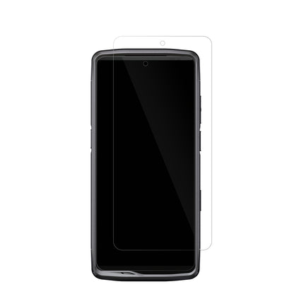 CrosscallStellar M6E mit aufgebrachter dipos Displayschutzfolie, glasklare Darstellung ohne Einschränkungen