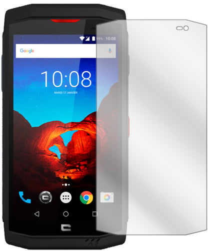 CrosscallTrekker-X3 mit aufgebrachter dipos Displayschutzfolie, glasklare Darstellung ohne Einschränkungen
