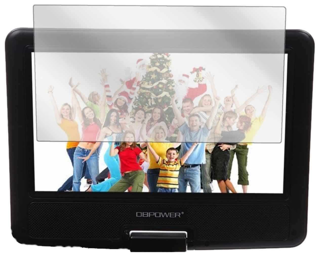 DBPower9,5 Zoll Tragbarer DVD-Player mit aufgebrachter dipos Displayschutzfolie, glasklare Darstellung ohne Einschränkungen