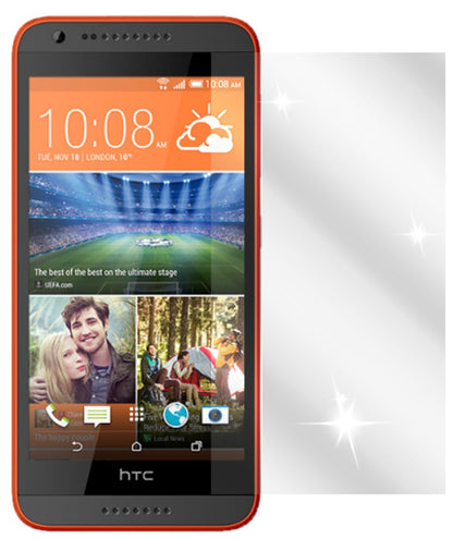 Desire 620HTC mit aufgebrachter dipos Displayschutzfolie, glasklare Darstellung ohne Einschränkungen