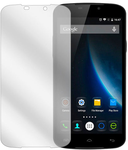 DoogeeX6 Pro mit aufgebrachter dipos Displayschutzfolie, glasklare Darstellung ohne Einschränkungen