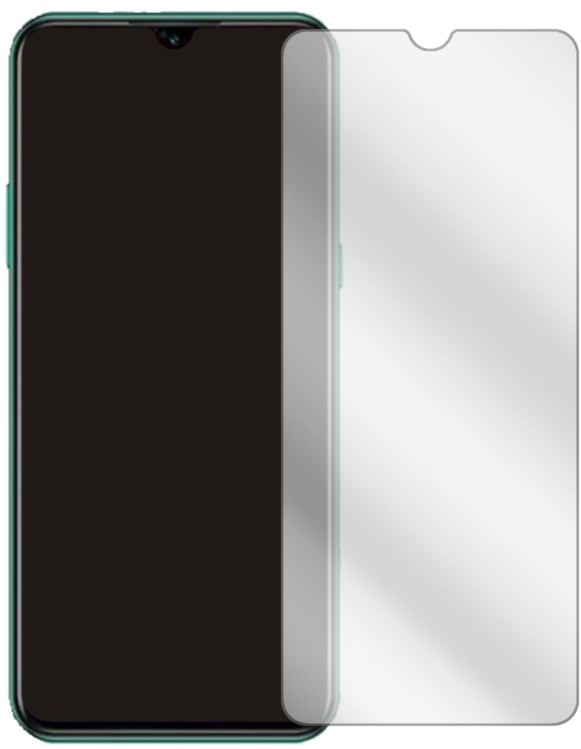 DoogeeX95 (2020) mit aufgebrachter dipos Displayschutzfolie, glasklare Darstellung ohne Einschränkungen