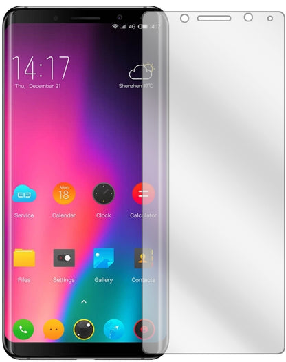 ElephoneU Pro mit aufgebrachter dipos Displayschutzfolie, glasklare Darstellung ohne Einschränkungen