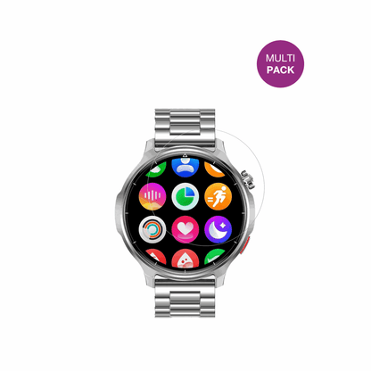 Fitdafit1.52 Zoll Smartwatch mit aufgebrachter dipos Displayschutzfolie, glasklare Darstellung ohne Einschränkungen