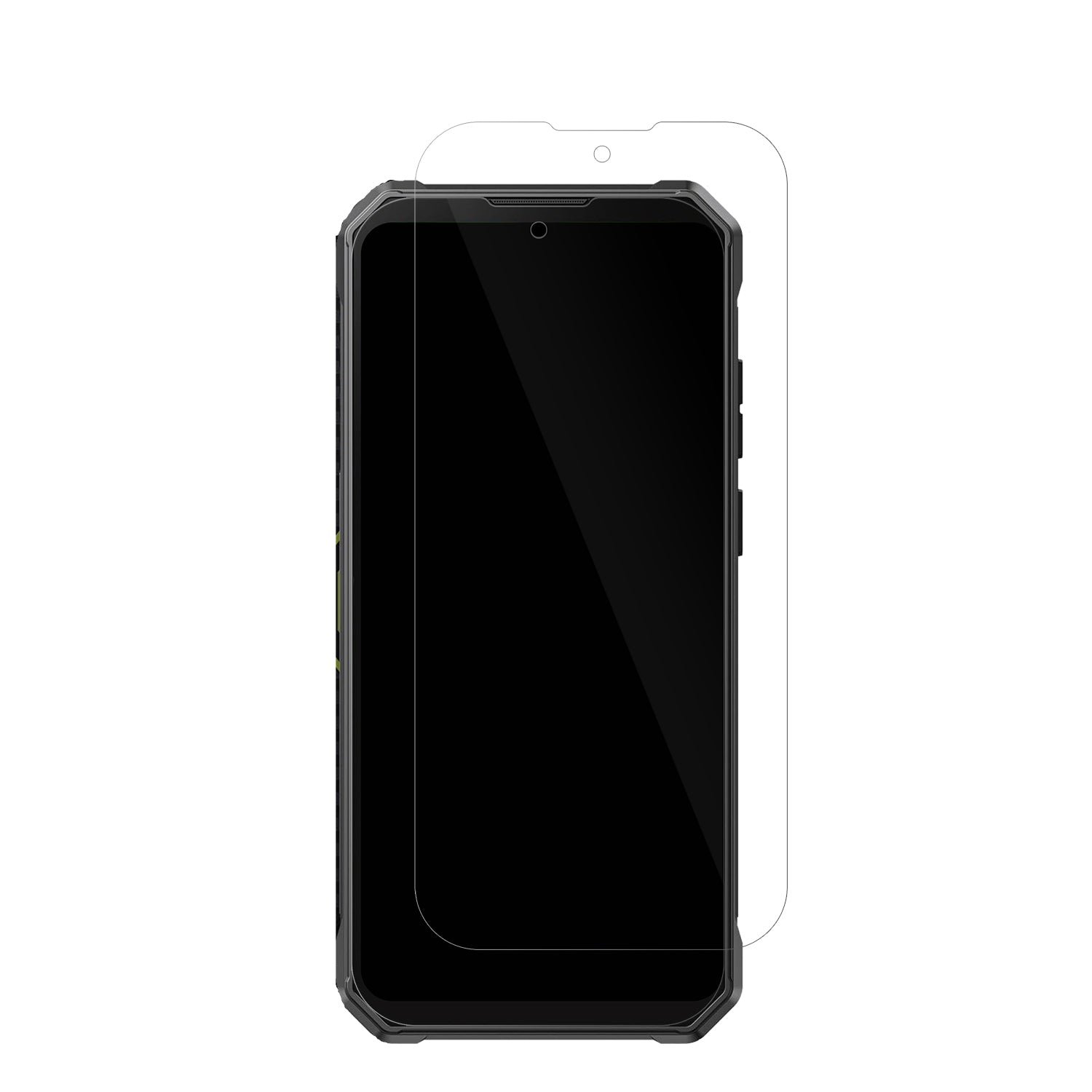 FossibotF105 mit aufgebrachter dipos Displayschutzfolie, glasklare Darstellung ohne Einschränkungen