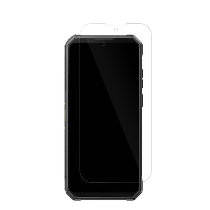FossibotF105 mit aufgebrachter dipos Displayschutzfolie, glasklare Darstellung ohne Einschränkungen