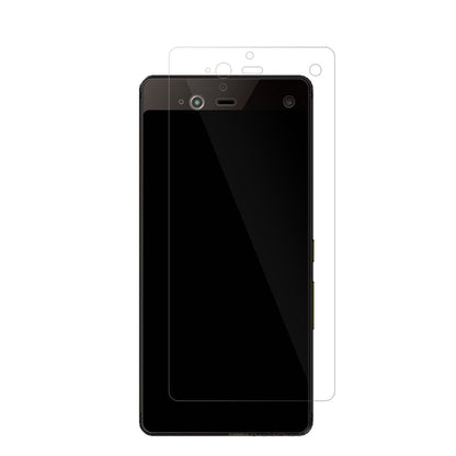 FujitsuArrows NX F-01J mit aufgebrachter dipos Displayschutzfolie, glasklare Darstellung ohne Einschränkungen