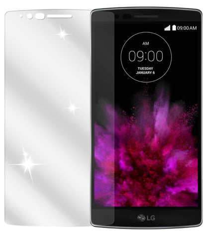 G Flex 2LG mit aufgebrachter dipos Displayschutzfolie, glasklare Darstellung ohne Einschränkungen