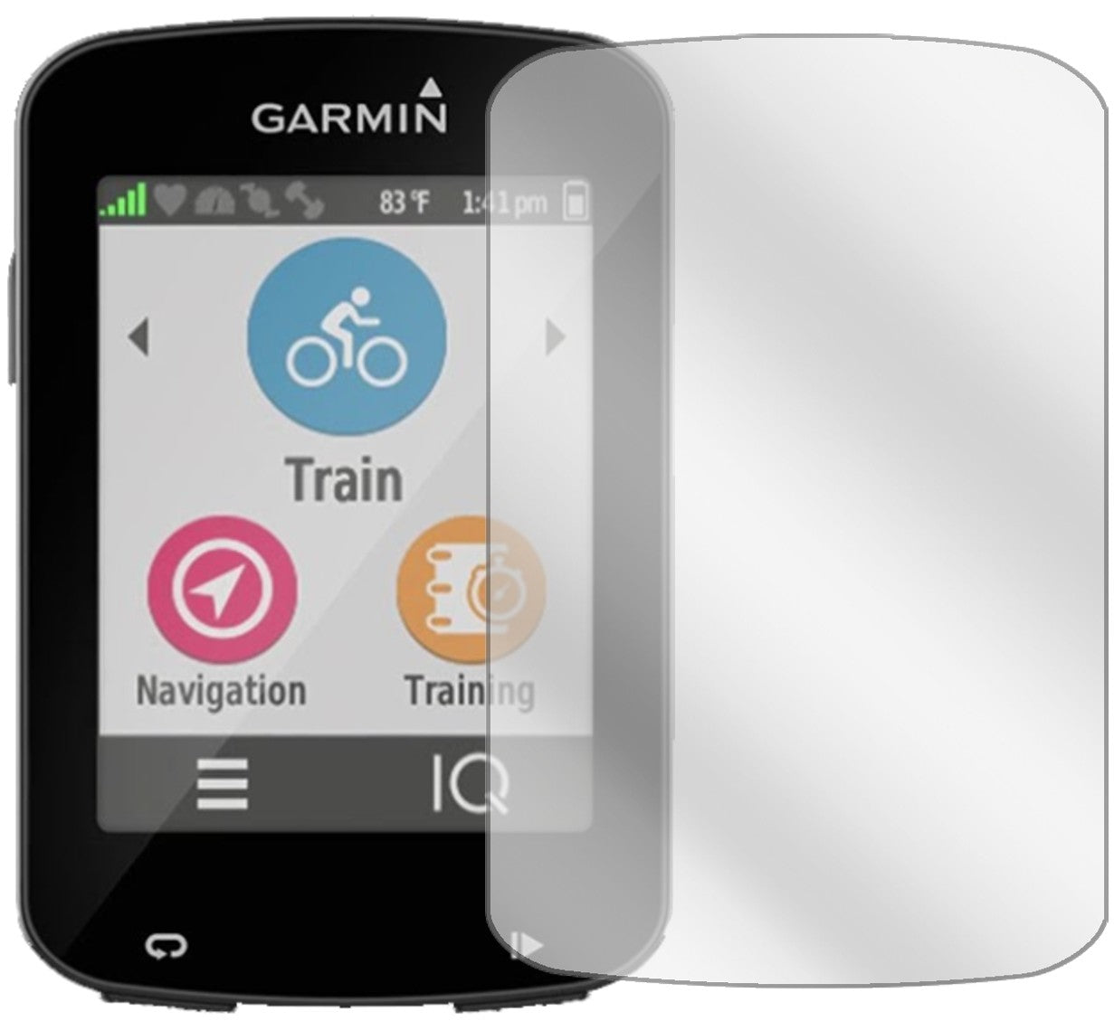 GarminEdge Explore 820 mit aufgebrachter dipos Displayschutzfolie, glasklare Darstellung ohne Einschränkungen
