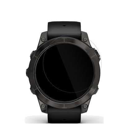 GarminFenix 7 Pro 51mm mit aufgebrachter dipos Displayschutzfolie, glasklare Darstellung ohne Einschränkungen