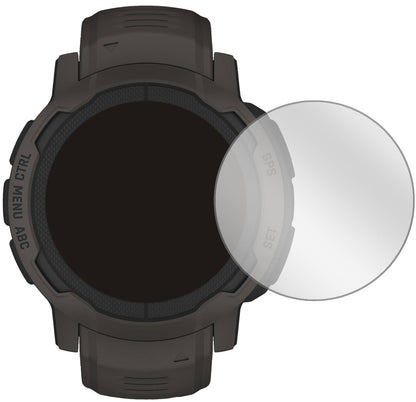 GarminInstinct 2 (45mm) mit aufgebrachter dipos Displayschutzfolie, glasklare Darstellung ohne Einschränkungen