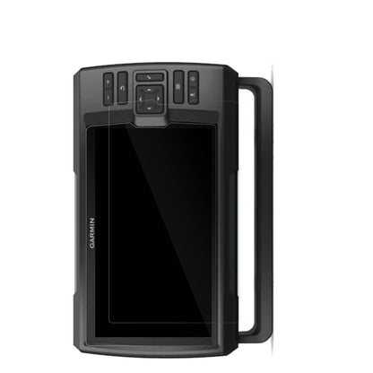 GarminStriker Vivid 9SV mit aufgebrachter dipos Displayschutzfolie, glasklare Darstellung ohne Einschränkungen