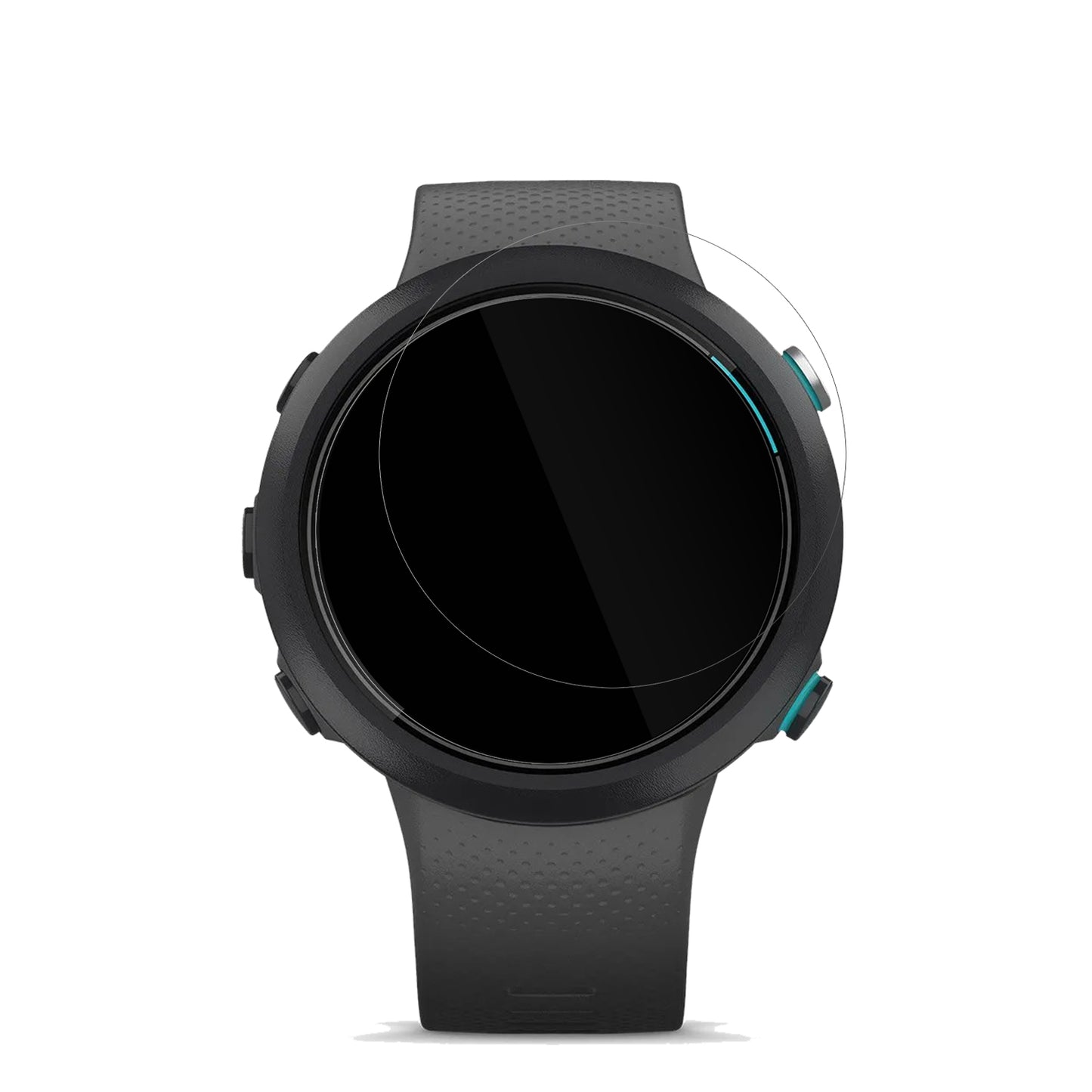 GarminSwim 2 mit aufgebrachter dipos Displayschutzfolie, glasklare Darstellung ohne Einschränkungen