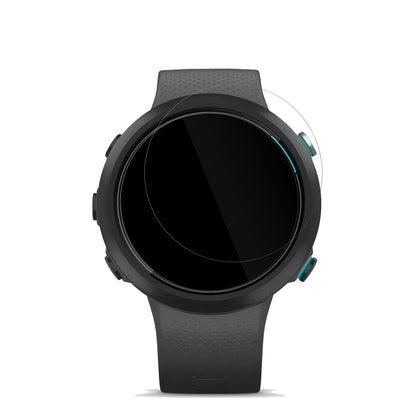 GarminSwim 2 mit aufgebrachter dipos Displayschutzfolie, glasklare Darstellung ohne Einschränkungen