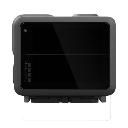 GoProLit Hero mit aufgebrachter dipos Displayschutzfolie, glasklare Darstellung ohne Einschränkungen