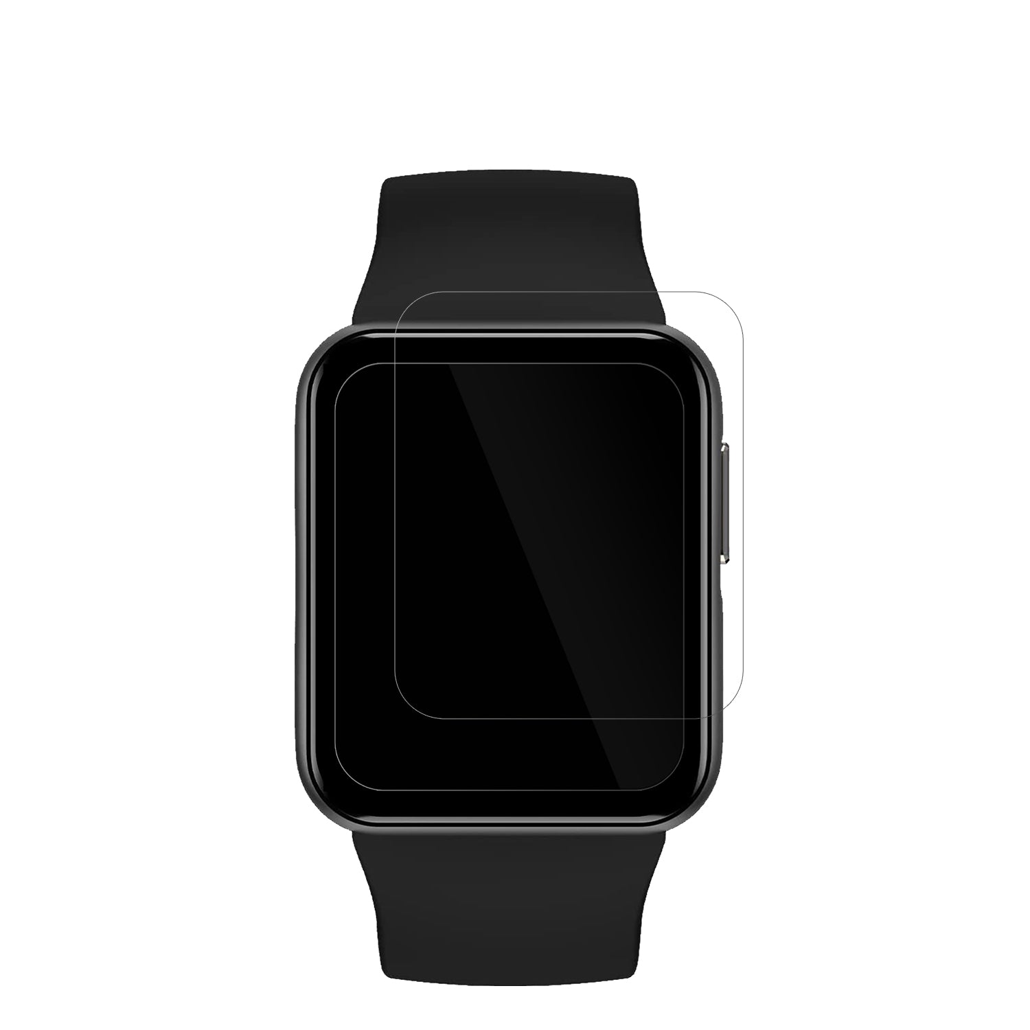 GRVSmartwatch mit aufgebrachter dipos Displayschutzfolie, glasklare Darstellung ohne Einschränkungen