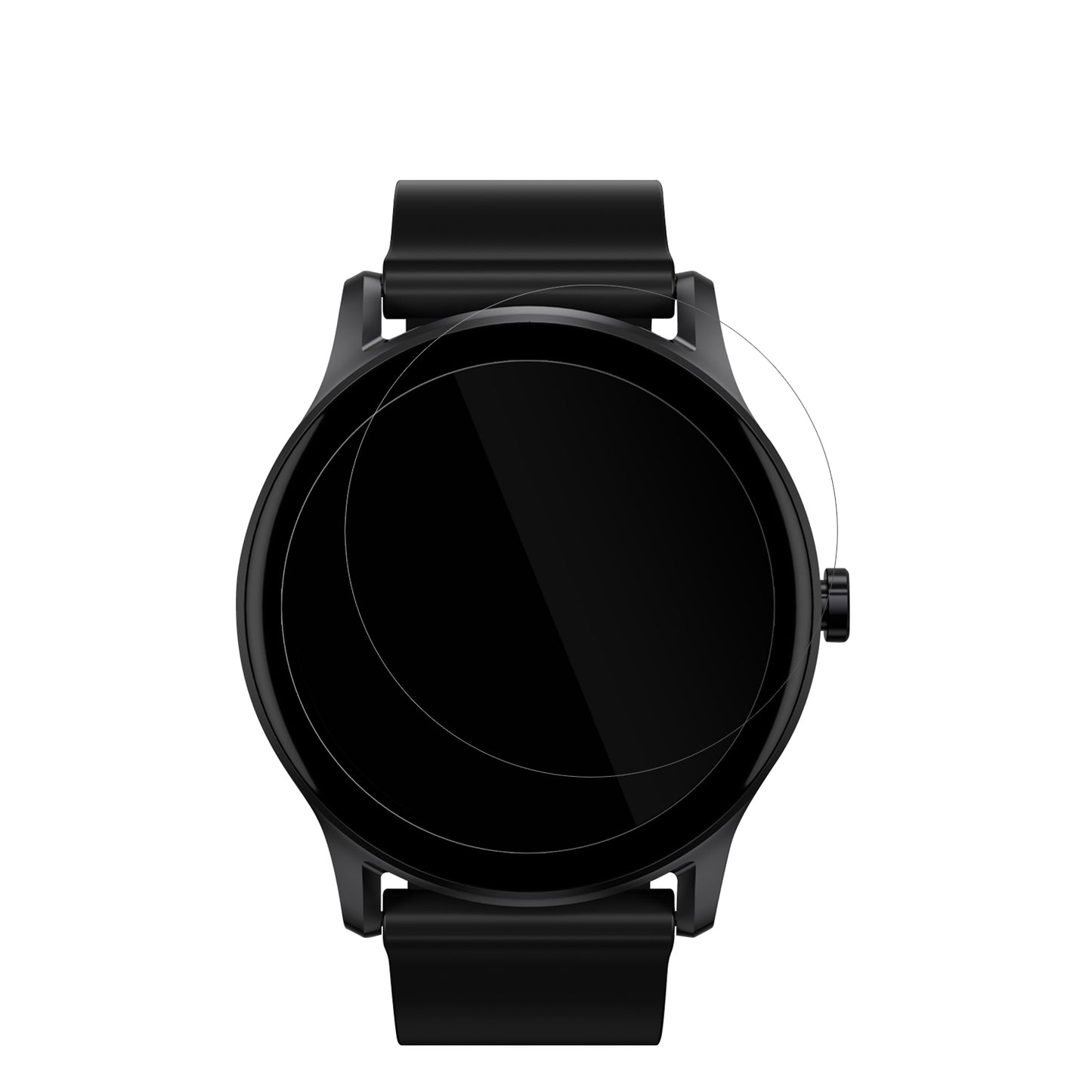 HaylouGS Smartwatch mit aufgebrachter dipos Displayschutzfolie, glasklare Darstellung ohne Einschränkungen