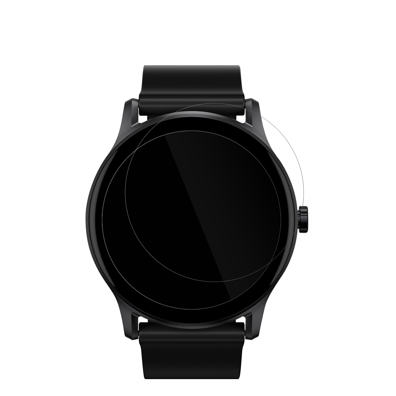 HaylouGS Smartwatch mit aufgebrachter dipos Displayschutzfolie, glasklare Darstellung ohne Einschränkungen