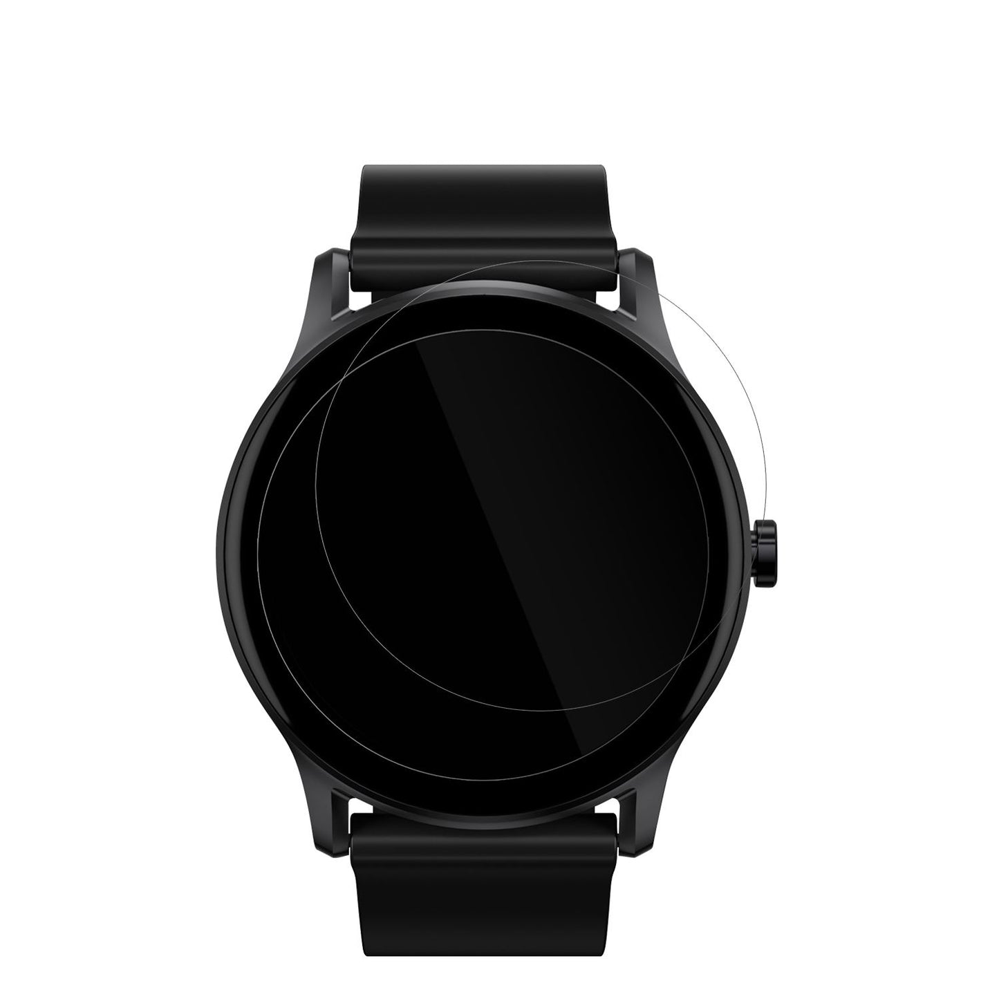 HaylouGS Smartwatch mit aufgebrachter dipos Displayschutzfolie, glasklare Darstellung ohne Einschränkungen