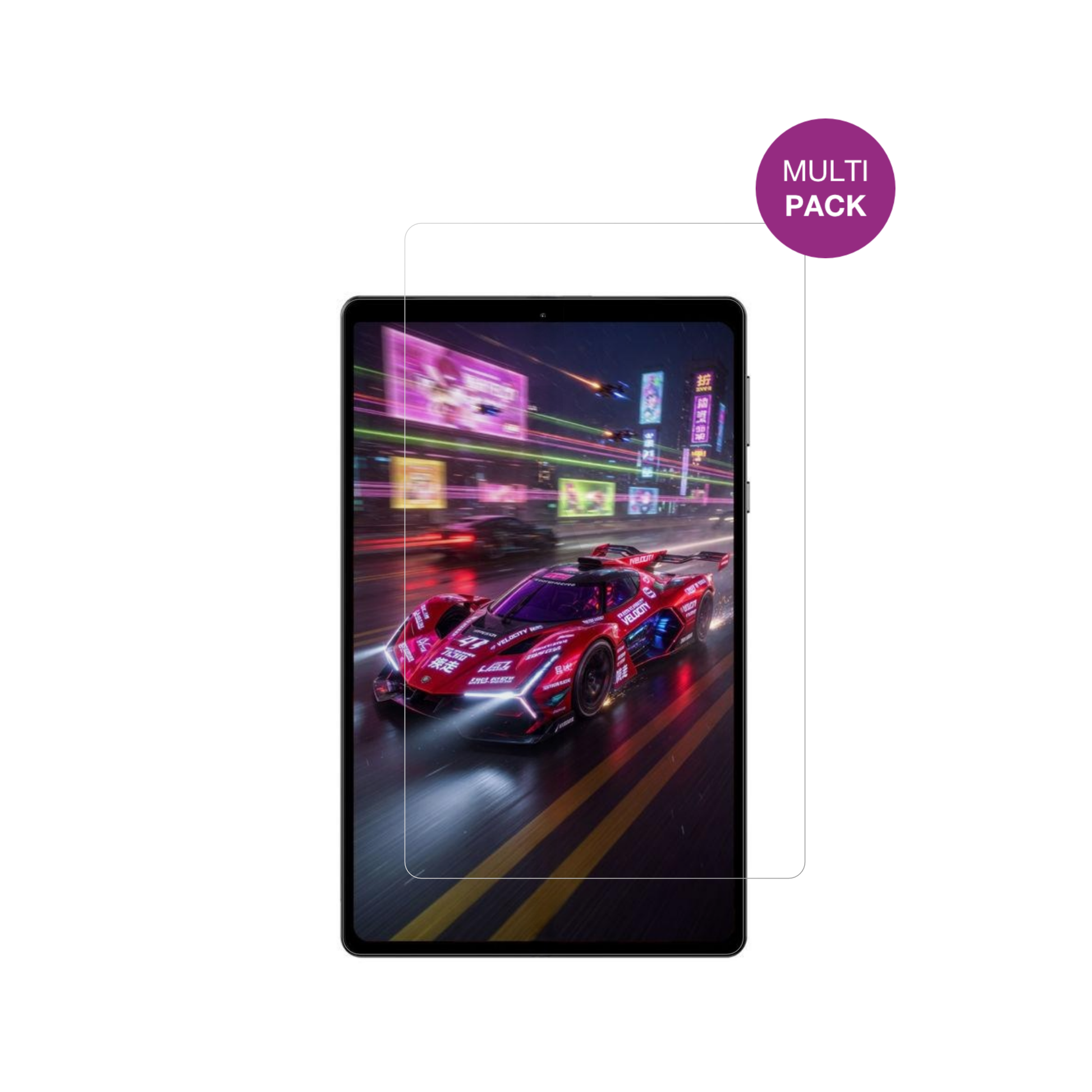 HeadwolfFPad 7 mit aufgebrachter dipos Displayschutzfolie, glasklare Darstellung ohne Einschränkungen