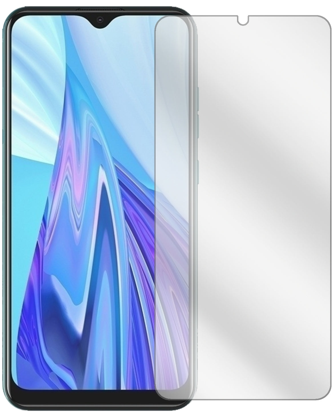 HisenseF30s mit aufgebrachter dipos Displayschutzfolie, glasklare Darstellung ohne Einschränkungen
