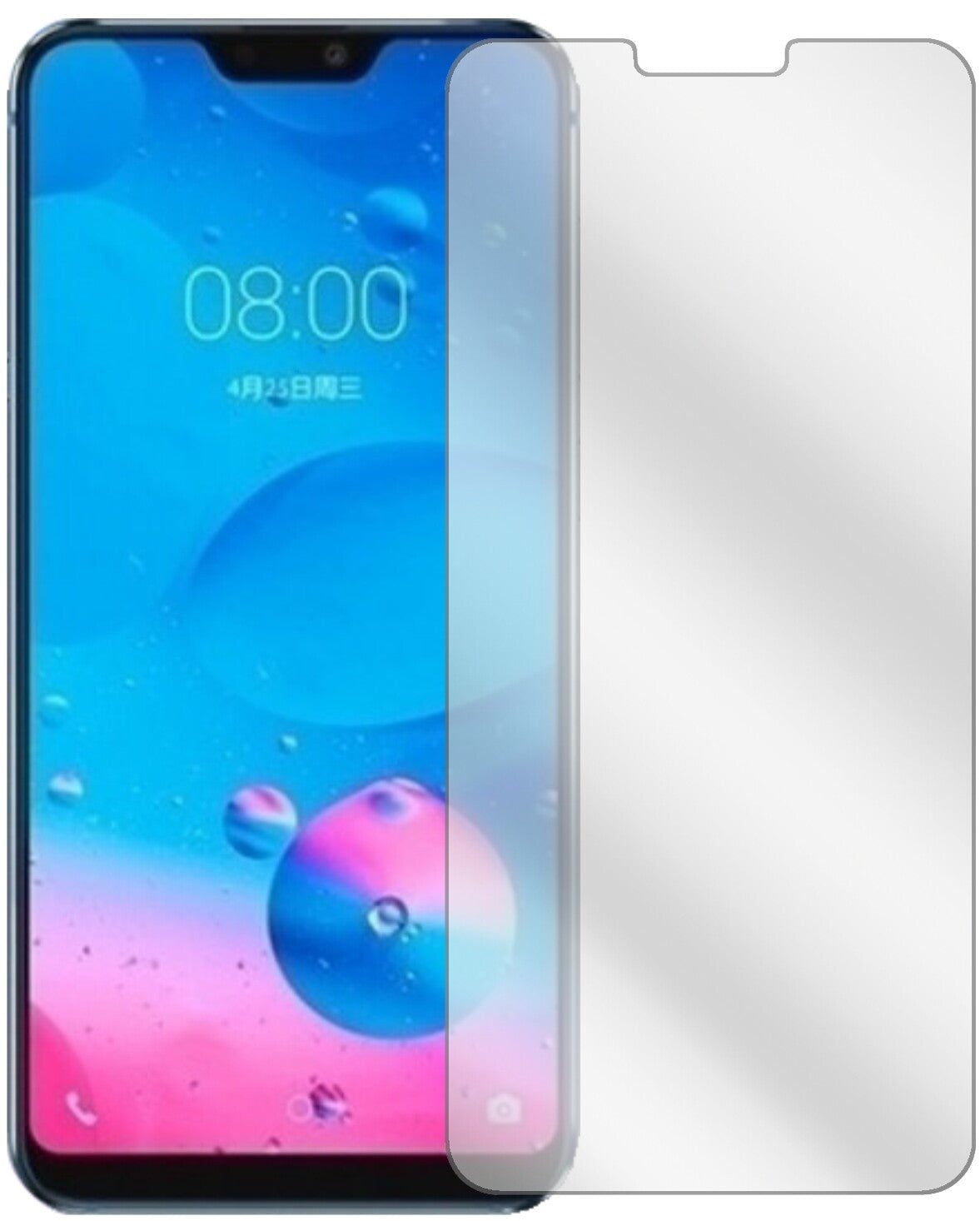 HisenseH20 mit aufgebrachter dipos Displayschutzfolie, glasklare Darstellung ohne Einschränkungen