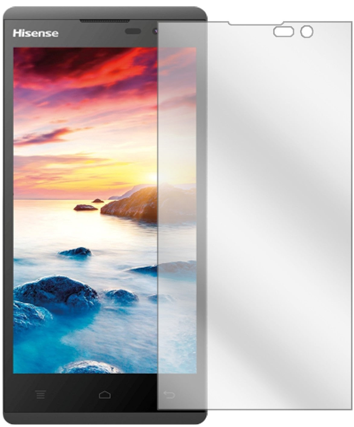 HisenseSero 5 L691 mit aufgebrachter dipos Displayschutzfolie, glasklare Darstellung ohne Einschränkungen