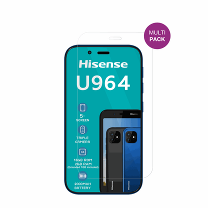 HisenseU964 mit aufgebrachter dipos Displayschutzfolie, glasklare Darstellung ohne Einschränkungen