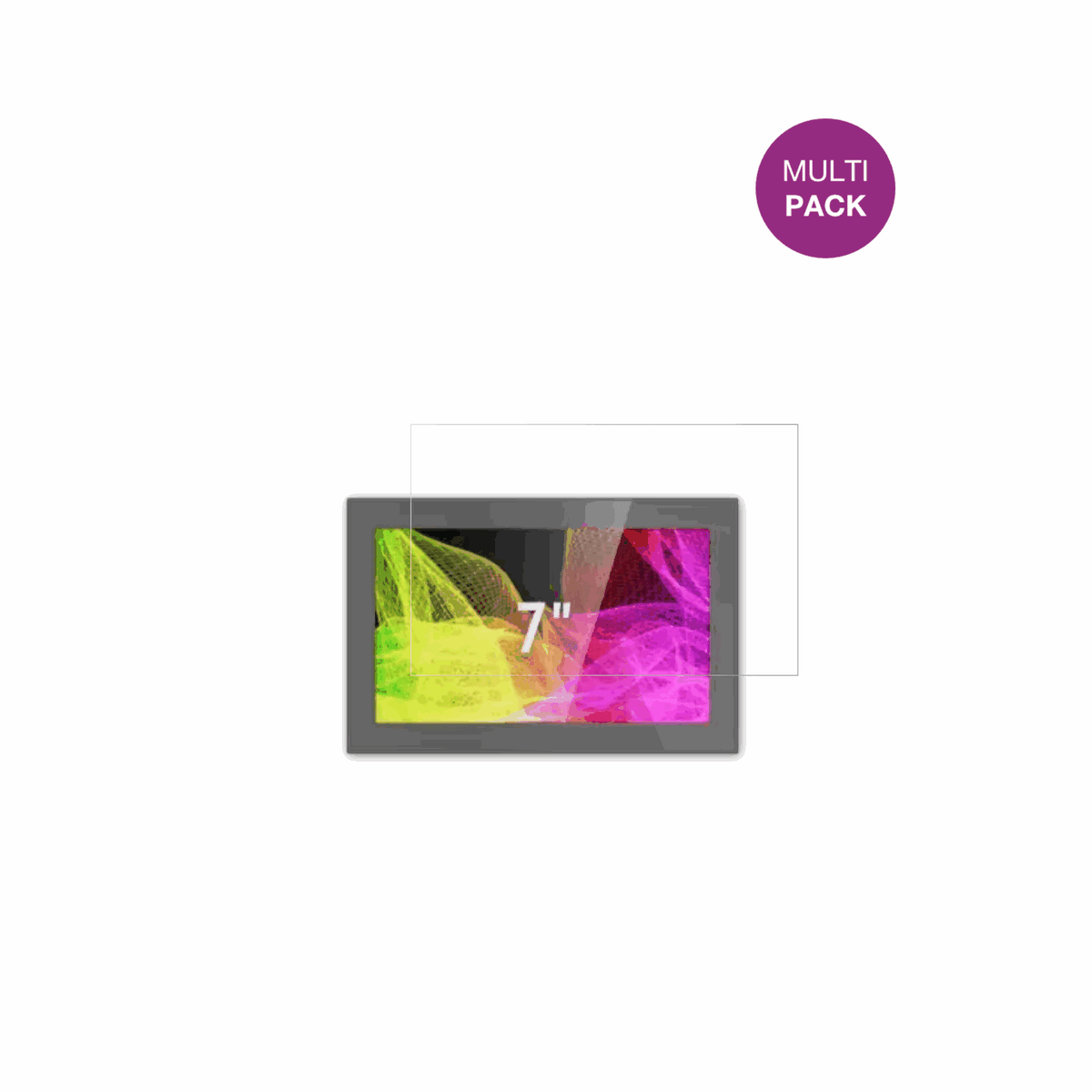 HMI UltratronikGlass Touch Front 7 Zoll mit aufgebrachter dipos Displayschutzfolie, glasklare Darstellung ohne Einschränkungen