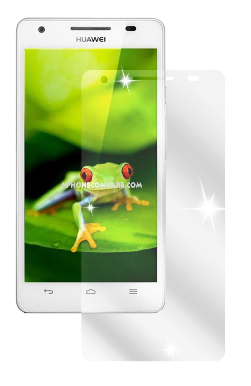 Honor 3Huawei mit aufgebrachter dipos Displayschutzfolie, glasklare Darstellung ohne Einschränkungen