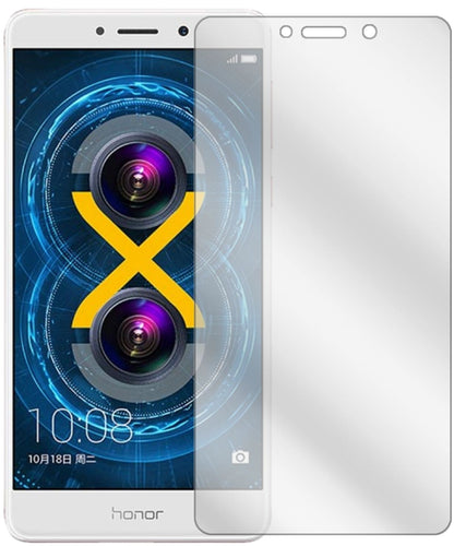 Honor6X mit aufgebrachter dipos Displayschutzfolie, glasklare Darstellung ohne Einschränkungen