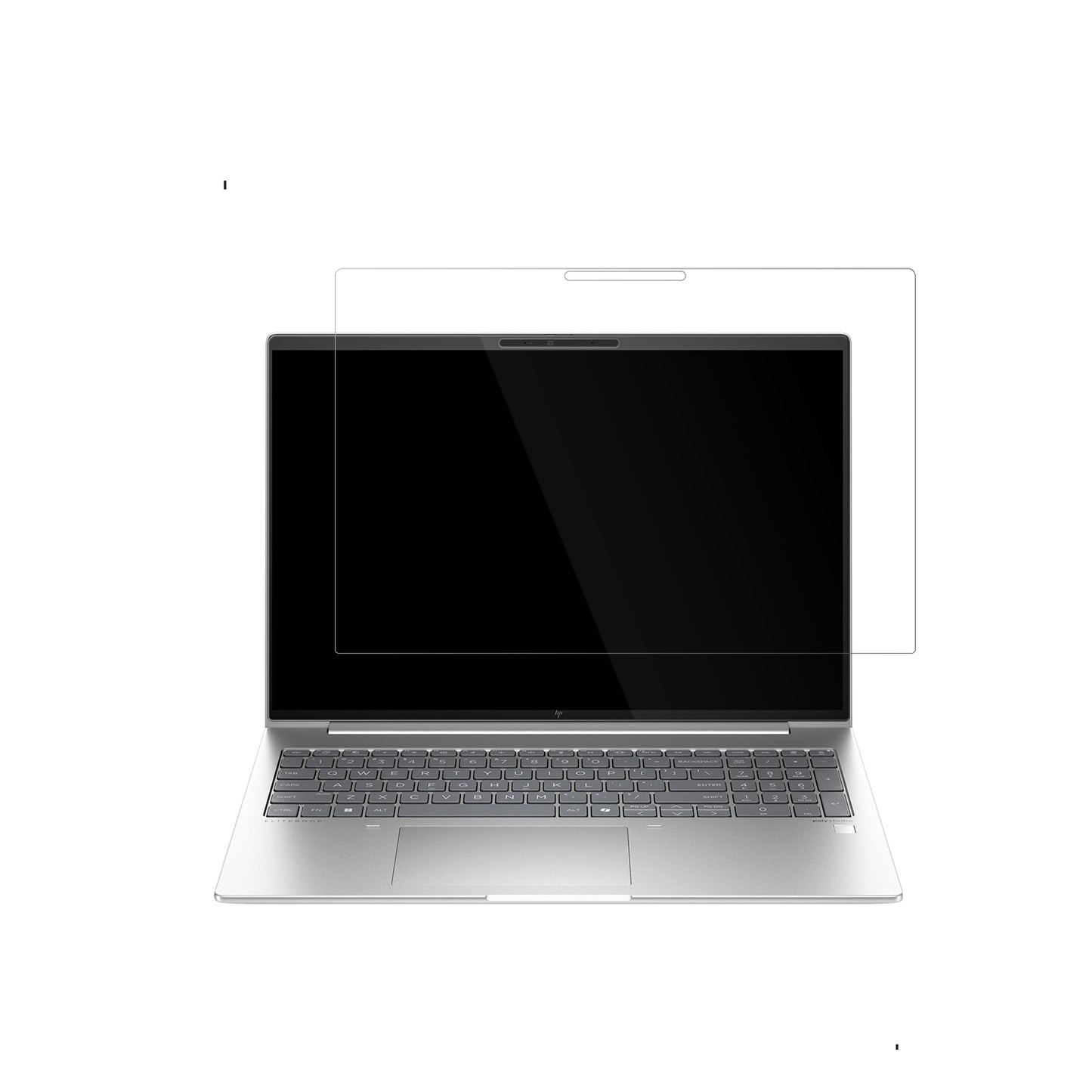 HPElitebook 665 G11 mit aufgebrachter dipos Displayschutzfolie, glasklare Darstellung ohne Einschränkungen