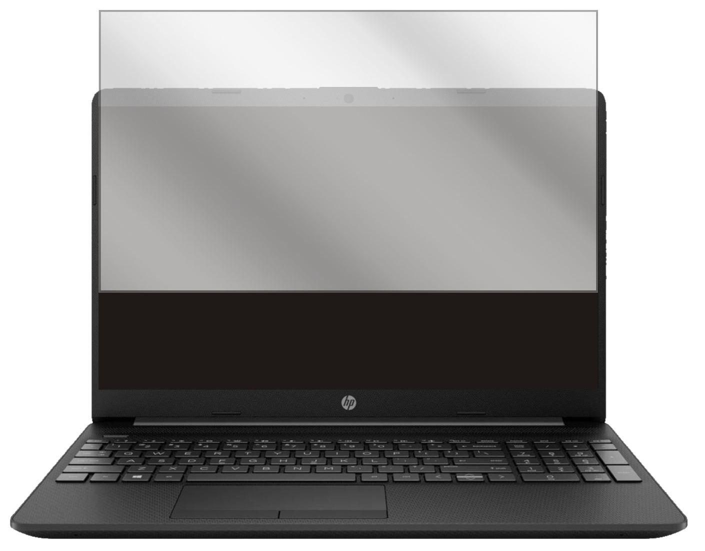 HPNotebook 15 Zoll gw0542ng mit aufgebrachter dipos Displayschutzfolie, glasklare Darstellung ohne Einschränkungen