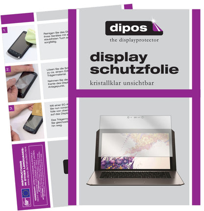 HPzBook x2 mit aufgebrachter dipos Displayschutzfolie, glasklare Darstellung ohne Einschränkungen