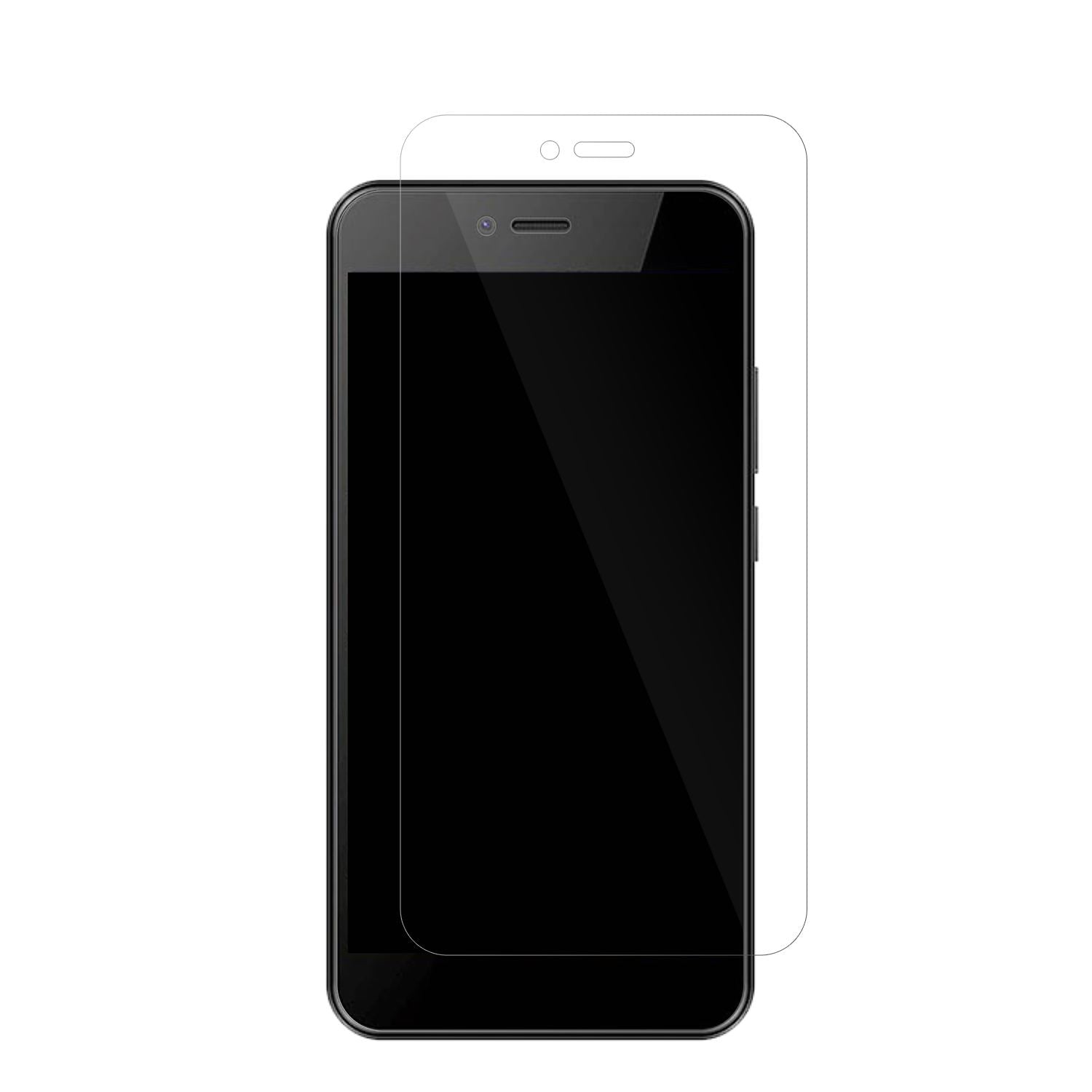 HTCWildfire E5 Life mit aufgebrachter dipos Displayschutzfolie, glasklare Darstellung ohne Einschränkungen
