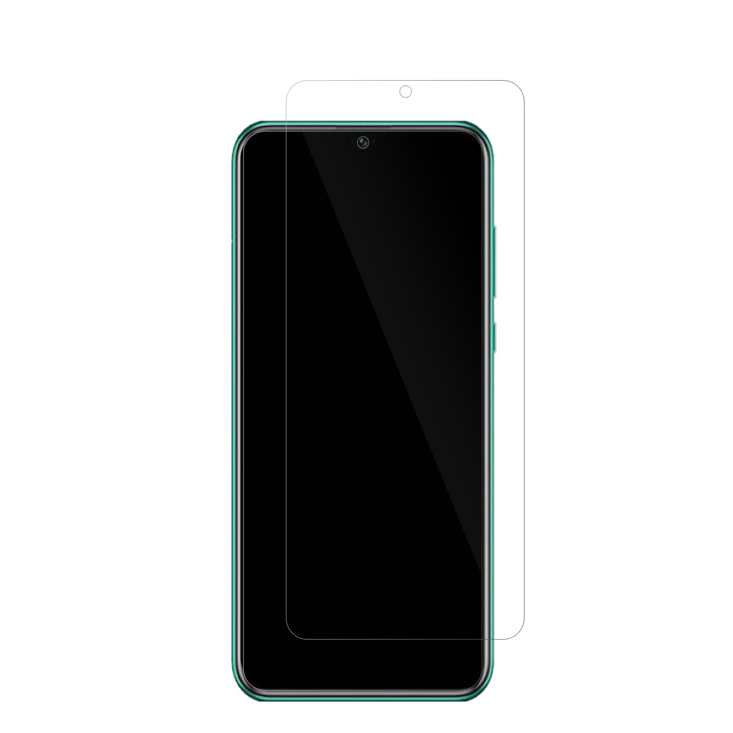 HuaweiEnjoy 50 Pro mit aufgebrachter dipos Displayschutzfolie, glasklare Darstellung ohne Einschränkungen