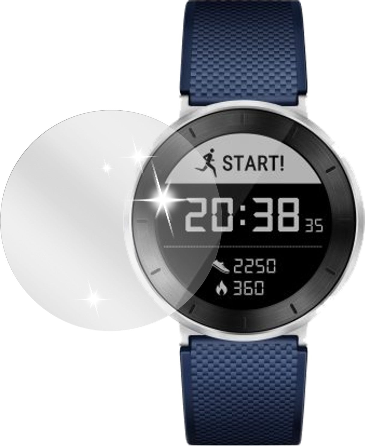 HuaweiFit mit aufgebrachter dipos Displayschutzfolie, glasklare Darstellung ohne Einschränkungen