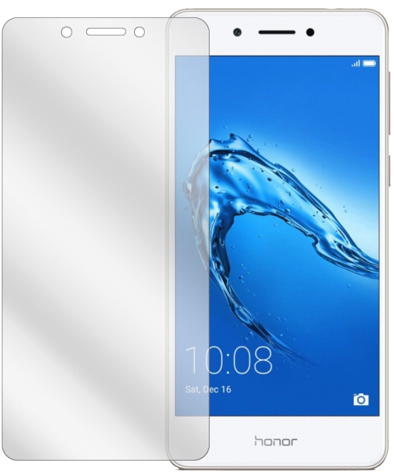 HuaweiHonor 6C mit aufgebrachter dipos Displayschutzfolie, glasklare Darstellung ohne Einschränkungen