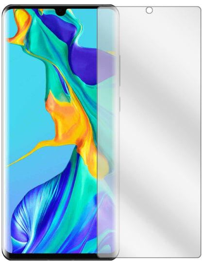 HuaweiP30 Pro New Edition mit aufgebrachter dipos Displayschutzfolie, glasklare Darstellung ohne Einschränkungen