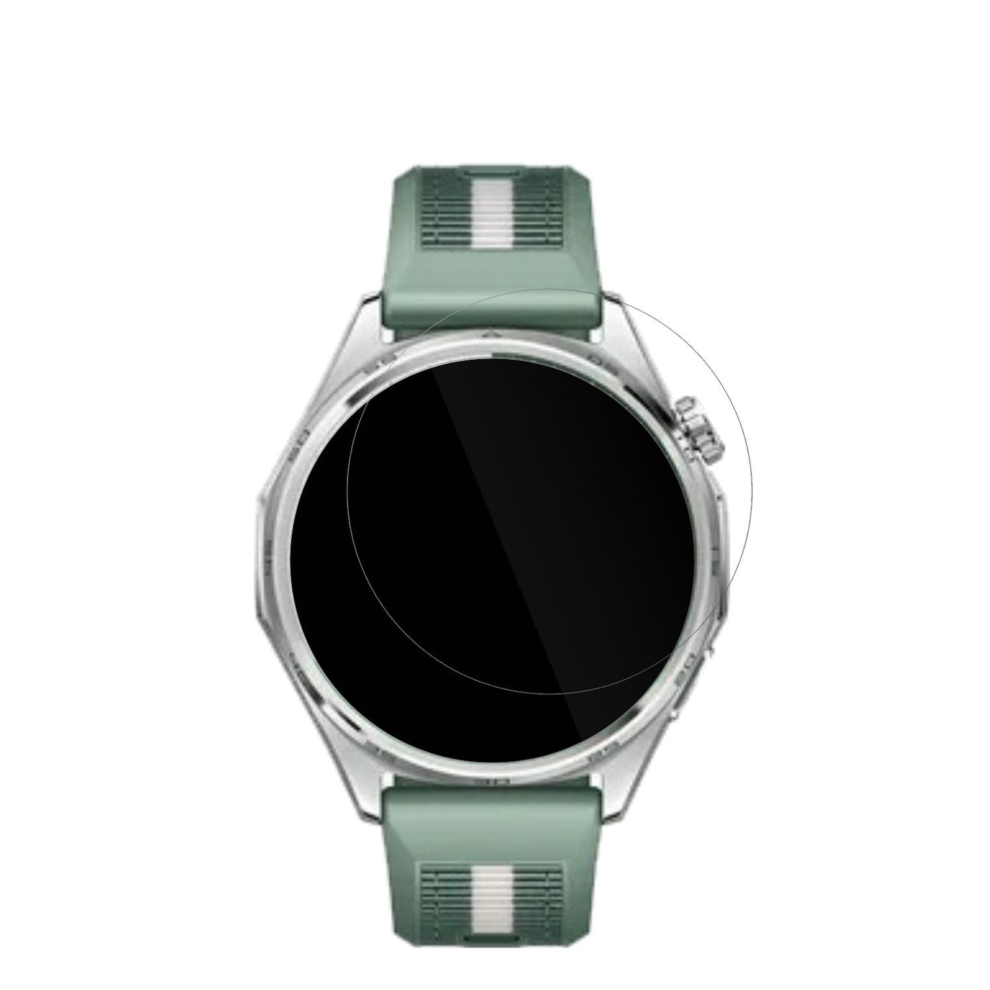 HuaweiWatch GT6 46mm mit aufgebrachter dipos Displayschutzfolie, glasklare Darstellung ohne Einschränkungen