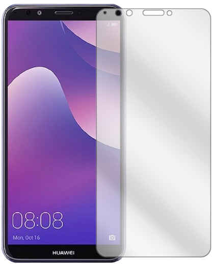 HuaweiY7 (2018) mit aufgebrachter dipos Displayschutzfolie, glasklare Darstellung ohne Einschränkungen