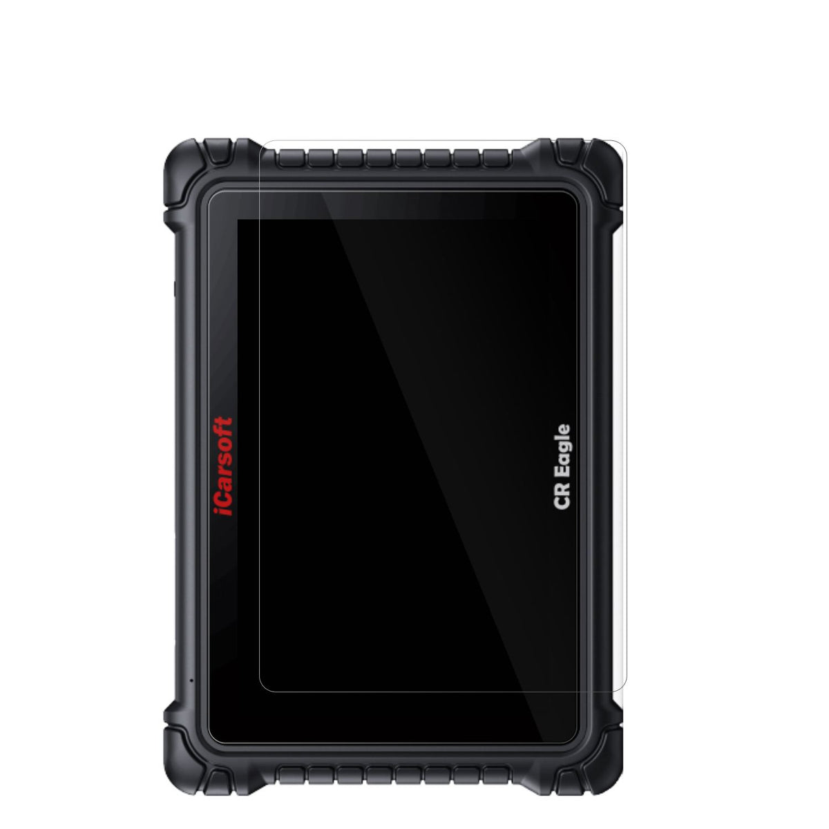 iCarsoftCR Eagle mit aufgebrachter dipos Displayschutzfolie, glasklare Darstellung ohne Einschränkungen